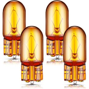 2827NATB Bulb 2825 Bulb 12V 5W W2.1 x 9.5D Base Natural Amber Light Bulbs Parking Light Bulb Side Marker Light Bulb Front Lights Headlights Bulb Miniature Light Bulb