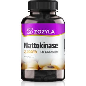 Nattokinase Supplement 2,000 FU, 60 Capsules - Best natto Extract - Non-GMO, Gluten Free, Vegan - Made in USA