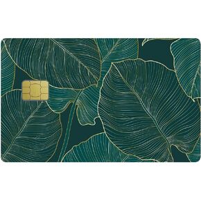 Green Aesthetic Credit Card Stickers Skin No Bubble Slim Waterproof Anti-Wrinkling Removable Vinyl Debit Skin Cover Credit Card Decals in Saudi Arabia