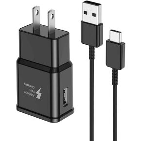 Samsung Charger Fast Charging Cord 6ft with USB Wall Charger Block for Samsung Galaxy S10/S10e/S10 Plus/S9/S9 Plus/S8/S8 Plus/S20 S21 S22 S23 S24 Ultra/Note 20/Note 10/Note 9/Note 8/A51/A52/A53/A54