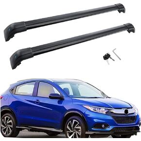MotorFansClub Roof Rack Cross Bars Fit for Honda HRV HR-V 2016 2017 2018 2019 2020 2021 2022 Baggage Cargo Luggage(Needs to Attach to Open Side Rails)