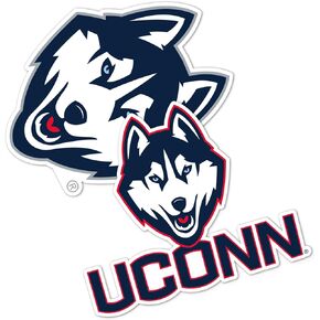 University of Connecticut Huskies UConn Sticker Vinyl Decal Laptop Water Bottle Car Scrapbook (4 Inch Set V1)