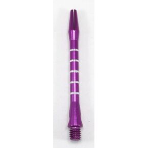 3 Sets (9 shafts) Purple Striped Aluminum Dart Shafts + O'rings, 2" Medium