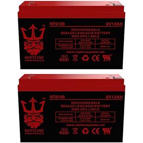 Neptune 6V 12Ah NT-6120 Rechargeable SLA Sealed Lead Acid Battery - 2 Pack