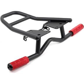 Minho Motorcycle Manned Stunt Luggage Rack in Heavy Iron Compatible with Honda Grom Msx125 SF,Black