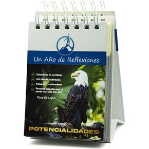 SPANISH Perpetual Desk Flip Calendar - Daily Positive Inspirational Motivational Quotes & Affirmations, 365 Inspiring Images, (Reflexiones en ESPAÑOL), Office Motivation Decor