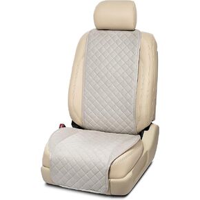 IVICY Suede Car Seat Cover for Cars - Soft & Breathable Front Premium Covers with Non-Slip Protector Universal Fits Most Automotive, Vans, SUVs, Trucks - 1 Unit