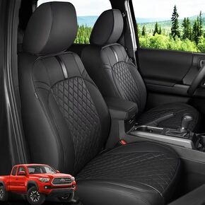 for Tacoma Seat Covers, Fit for Toyota Tacoma Seat Covers 2016-2023 2022 2021, Full Coverage, for Double/Crew Cab SR, SR5, Limited, TRD Pro, TRD Sport, TRD Off-Road, Trail Special Edition
