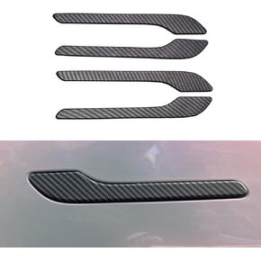 yhcdsea Door Handle Cover Protector Sticker, for Tesla Model 3 Model Y 2020-2023 Car Exterior Accessories 4pcs/Set (Glossy Carbon Fiber Pattern)