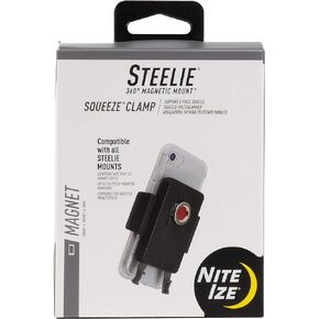 Nite Ize Steelie Squeeze Clamp, Magnetic Phone Holder For Dash/Vent/Windshield, Compatible With MagSafe iPhone 12 Pro Max/Mini/Galaxy/Edge/Google Pixel and more