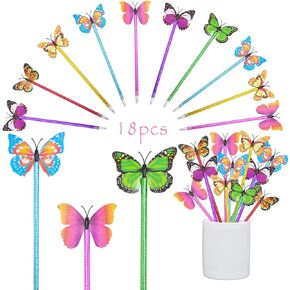 18 Pcs Butterfly Party Favor Pens, Novelty Pens for Women Teacher Girls Kids, Cute Butterfly Pens Bulk, Fancy Back to School Office Home Writing Supplies, 0.5mm Black Ink (18 Pcs Butterfly)