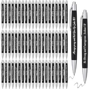 100 Pcs Inspirational Pens Employee Appreciation Pens Motivational Pens with Sayings Black Ink Thank You Pens Bulk Metal Greeting Quote Ballpoint Pen for Office Worker Teacher Nurse Staff Gifts