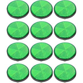 6 Pair M6x1.0 Green Plastic Universal Screw Mount Reflective Warning Reflector for Motorcycle Bike