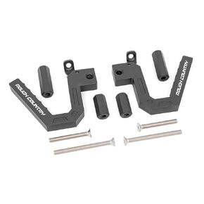 Rough Country Front Aluminum Grab Handles (fits) 2007-2018 Jeep Wrangler JK | Black | 6507