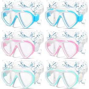 Kids Swimming Goggles with Nose Cover Snorkel Diving Mask for 6-14 Kids Swim Goggles Anti Fog Diving Goggles Pool Goggles Diving Mask for Youth Teens in Saudi Arabia