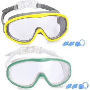 2 Pack Swim Goggles, Swimming Glasses for Adult Men Women Youth, Anti Fog UV400