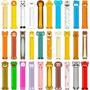60 Pieces Animal Funny Bookmarks Cartoon Cute Bookmarks Reading Ruler Animal Bookmark Animal Theme Kid Bookmark for Kids Girls Students Adult