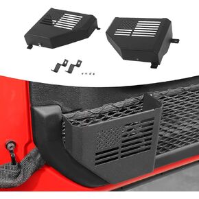 جيوب تخزين للباب الأمامي من Hoolcar، صندوق منظم لإدراج جانب الباب، بديل شبكي للباب المعدني متوافق مع Jeep Wrangler JL JLU & Gladiator JT 2018-2023، قطعتان in Kuwait