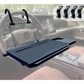 Car Trays For Eating-Food-Office, 14 Inch Car Laptop Mount Stand Desk, Car Desk For Passenger Seat, Steering Wheel Table|Universal For Truck,Van,Car,SUV