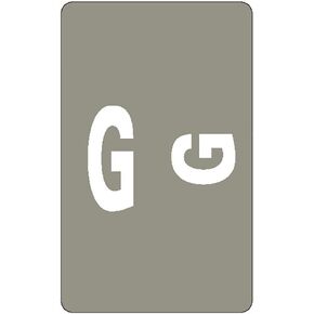 Smead AlphaZ ACCS Color-Coded Alphabetic Label, G, Gray, 100 Labels per Pack (67177)