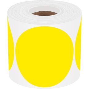 Pack of 2400 3/4" Round Color Coding Circle Dot Sticker Labels - 15 Assorted Colors, Zipper File Bag Included for Easy Storage