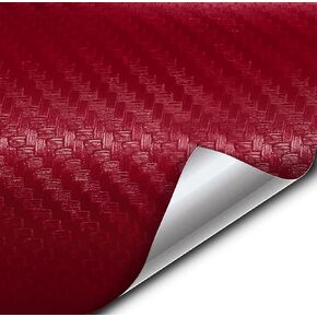 VViViD XPO Burgundy Dry Carbon Fiber 1 Foot x 5 Feet Vinyl Wrap Roll with Air Release Technology