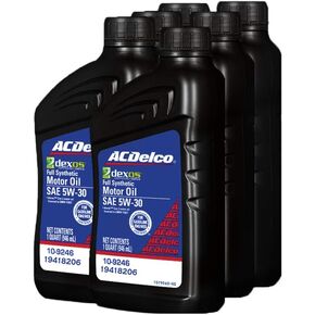 ACDelco GM Original Equipment 19418206 dexos1™ GEN 2 Full Synthetic 5W-30 Motor Oil - 1 qt (Pack of 6)