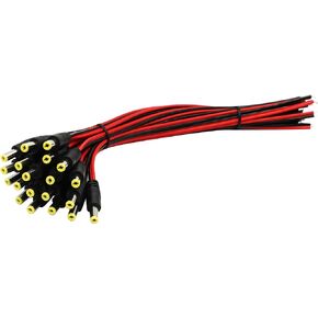 zdyCGTime 25CM DC Power Pigtail Cable, 12V 1-3A DC 5.5mm x 2.1mm Female Connectors AWG for CCTV Surveillance Security Camera System and Led Strips Transformer Connection(2.1mm x 5.5 mm 20 Pack/F)