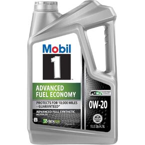 Mobil 1 0W-20 Advanced Fuel Economy Full Synthetic Motor Oil, 5 qt. 2 Pack