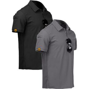 disi Mens Polo Shirts Quick-Dry Cool Short Sleeve Sports Casual Tennis Golf Shirt for Men
