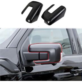 Side Door Mirror Cover Molding Trim Accessories for Ford F150 2021+ (Carbon Fiber Pattern)