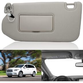 NHILES Right Passenger Sun Visor with Lamp & Mirror for 2013-2020 Nissan Pathfinder 2014-2020 Infiniti QX60 and 2013 Infiniti JX35,OEM: 96401-9PB0A 964009PB0A Beige