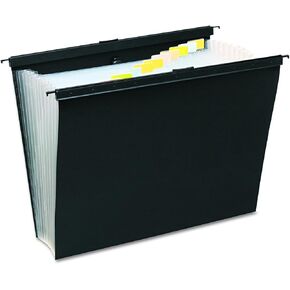 ويلسون جونز ،68205 ،Slide-Bar Expanding Pocket File ،13 جيبًا ،بولي ،Letter ،أسود