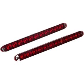 ECOTRIC 2PCS 15" 11 LED Trailer Light Waterproof Bar Sealed Stop Turn Rear Tail Park Third 3rd Brake Light Trailer Truck & RV Marker Signal Red