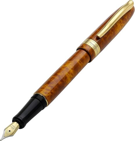 Xezo Phantom Fountain Pen, Medium Nib. Autumn Brown Enamel with 18 Karat Gold Plating. Hand-Enameled, Limited Edition, Serialized. No Two Alike in Kuwait