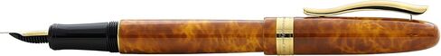 Xezo Phantom Fountain Pen, Medium Nib. Autumn Brown Enamel with 18 Karat Gold Plating. Hand-Enameled, Limited Edition, Serialized. No Two Alike in Kuwait