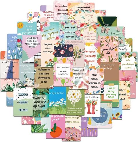 52 ملصقًا ملهمًا للأطفال والمراهقين والبالغين وصندوق الغداء وملصقات نصية ملهمة للكمبيوتر والهاتف والجيتار ولوح التزلج وزجاجة المياه وخوذة سجل القصاصات وملصقات الفينيل المقاومة للماء in Kuwait