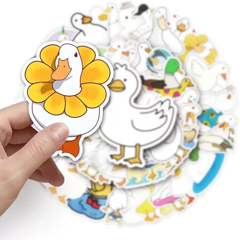 ملصقات بطة 50 قطعة لطيف بطة الفينيل ملصقات الكمبيوتر المحمول زجاجة ماء لوح التزلج الغيتار سجل القصاصات الهاتف الخليوي مقاوم للماء ملصقات جمالية متينة للأطفال المراهقين البالغين الهدايا in Kuwait