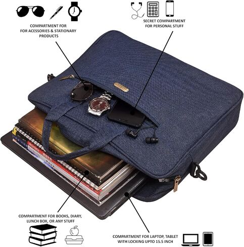 Laptop Bag,12 inch Shoulder Bag, Laptop Tote Work Bags,Vintage Linen Computer Bag Messenger Bag in Saudi Arabia