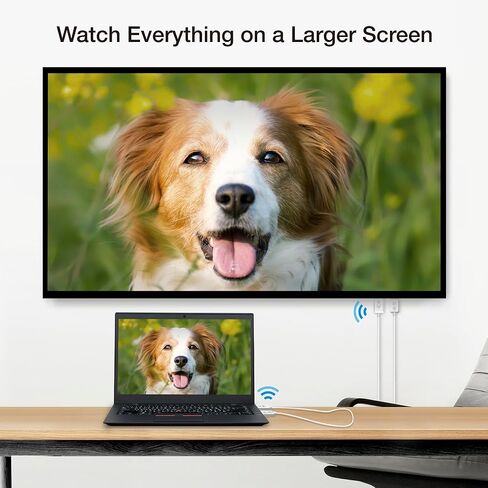 EZCast Compact Mate Wireless HDMI Transmitter and Receiver, Plug and Play, 1080p/60 Video Audio Projecting for Phone, Tablet, Laptop to HDTV, Screen Mirror (HDMI to HDMI Transmitter and Receiver) in Saudi Arabia