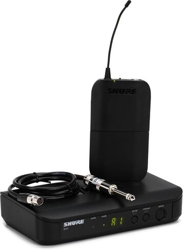 Shure BLX14R UHF Wireless System - Perfect for Guitar and Bass with 1/4 Jack - 14-Hour Battery Life, 300 ft Range | Includes 1/4" Jack Instrument Cable & Single Channel Rack Mount Receiver | H8 Band in Saudi Arabia