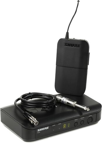 Shure BLX14R UHF Wireless System - Perfect for Guitar and Bass with 1/4 Jack - 14-Hour Battery Life, 300 ft Range | Includes 1/4" Jack Instrument Cable & Single Channel Rack Mount Receiver | H8 Band in Saudi Arabia