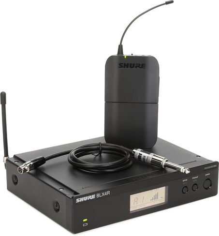 Shure BLX14R UHF Wireless System - Perfect for Guitar and Bass with 1/4 Jack - 14-Hour Battery Life, 300 ft Range | Includes 1/4" Jack Instrument Cable & Single Channel Rack Mount Receiver | H8 Band in Saudi Arabia