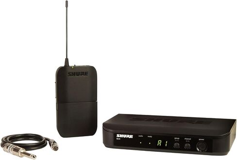 Shure BLX14R UHF Wireless System - Perfect for Guitar and Bass with 1/4 Jack - 14-Hour Battery Life, 300 ft Range | Includes 1/4" Jack Instrument Cable & Single Channel Rack Mount Receiver | H8 Band in Saudi Arabia
