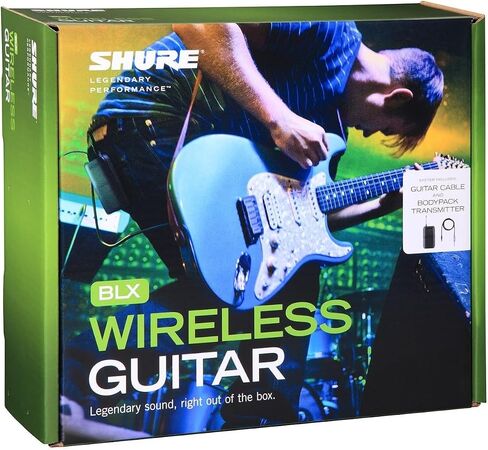 Shure BLX14R UHF Wireless System - Perfect for Guitar and Bass with 1/4 Jack - 14-Hour Battery Life, 300 ft Range | Includes 1/4" Jack Instrument Cable & Single Channel Rack Mount Receiver | H8 Band in Saudi Arabia