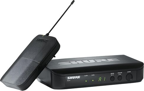Shure BLX14R UHF Wireless System - Perfect for Guitar and Bass with 1/4 Jack - 14-Hour Battery Life, 300 ft Range | Includes 1/4" Jack Instrument Cable & Single Channel Rack Mount Receiver | H8 Band in Saudi Arabia