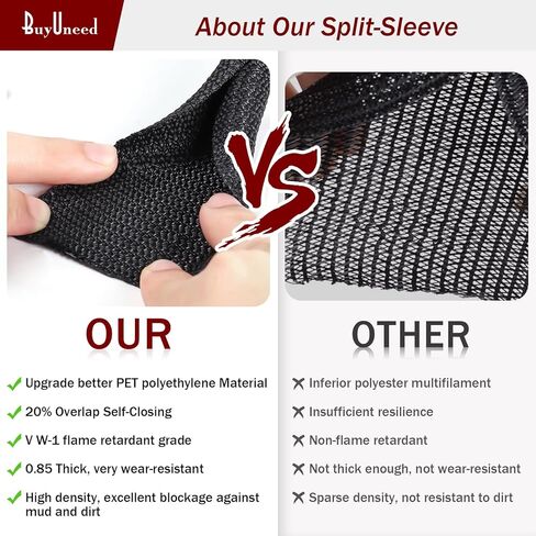 1/2'' - 15 feet Braided Split Hose Sleeve Wire Loom - 20% Overlap Self-Closing Cord Protect Easy to Inspect, Marking, Add, and Remove Cable/Wire/Hose/Harness in Saudi Arabia
