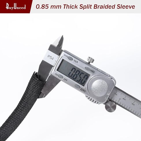 1/2'' - 15 feet Braided Split Hose Sleeve Wire Loom - 20% Overlap Self-Closing Cord Protect Easy to Inspect, Marking, Add, and Remove Cable/Wire/Hose/Harness in Saudi Arabia