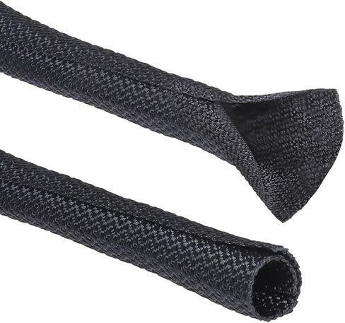 1/2 بوصة - 28 قدمًا نول سلك خرطوم مجدول مجدول - 20% سلك إغلاق ذاتي متداخل لحماية سهلة الفحص ووضع العلامات وإضافة وإزالة الكابل/السلك/الخرطوم/الحزام in Kuwait