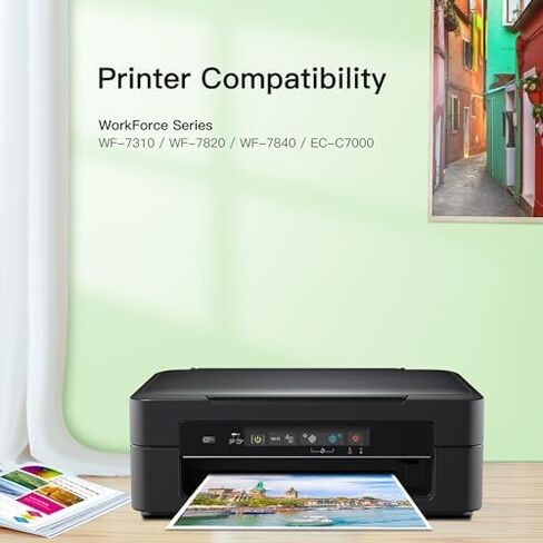 مجموعة خراطيش حبر 812XL مُعاد تصنيعها للاستخدام مع طابعة Epson 812XL 812 Ink 812 Epson Ink مع Workforce Pro WF-7840 WF-7820 WF-7310 EC-C7000 (812xl، 4 عبوات) in Kuwait